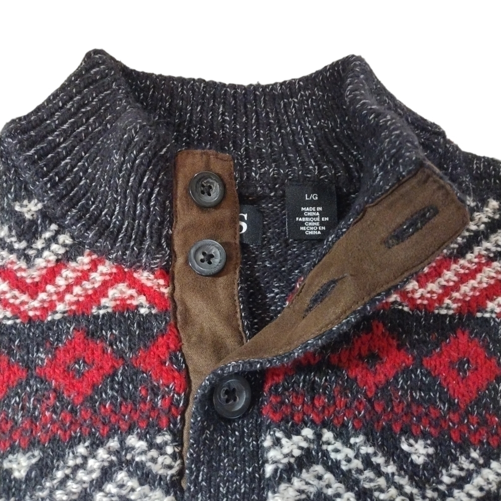 Chaps Men's 1/4 Button Sweater